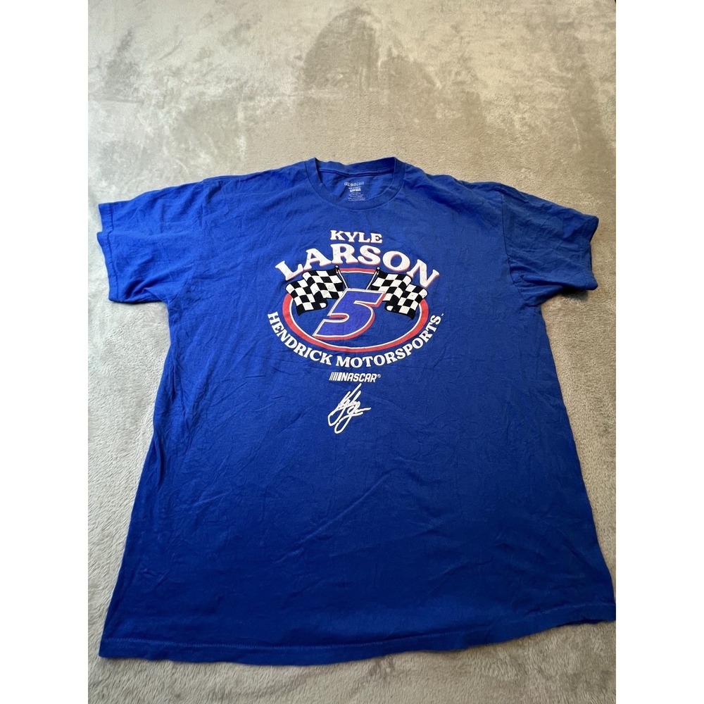 NASCAR T-Shirt Mens XL Blue Kyle Larson #5 Hendrick Motorsports Racing Tee